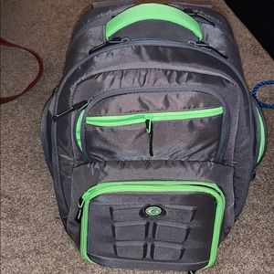 6Pack Backpack Lime Green and Gray